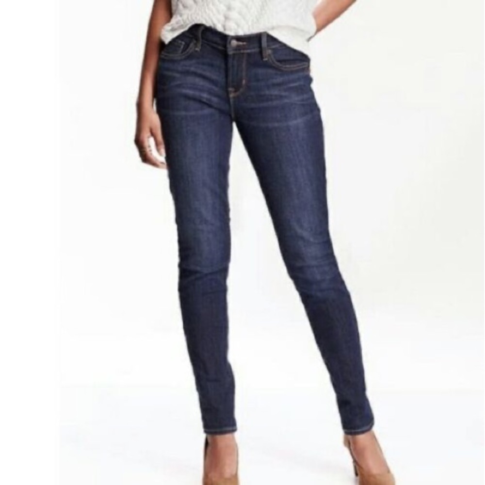 Old Navy skinny curvy profile jeans blue size 4R mid rise 30L NWT denim stretch.
